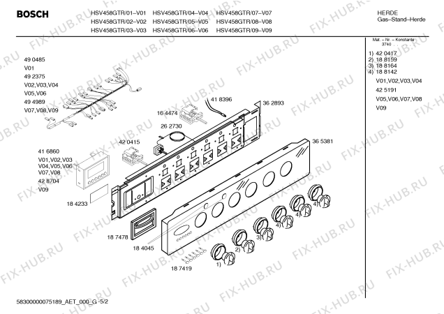 Схема №3 HM22580TR Siemens с изображением Трубка горелки для электропечи Bosch 00480000