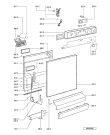 Схема №1 GSF 1411 WS с изображением Панель для посудомоечной машины Whirlpool 481245371383