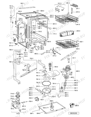 Схема №1 ADL 335/1 AV с изображением Панель для электропосудомоечной машины Whirlpool 481245372745