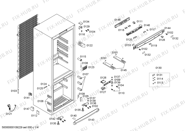 Схема №2 KGU44173 с изображением Дверь для холодильника Bosch 00242641