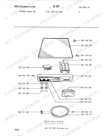 Схема №1 LAV570 с изображением Лючок для стиралки Aeg 8996451465711