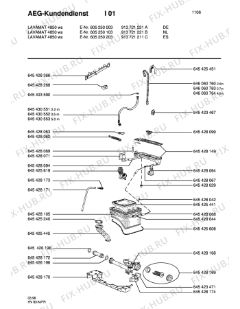 Взрыв-схема стиральной машины Aeg LAV4850 - Схема узла Section3