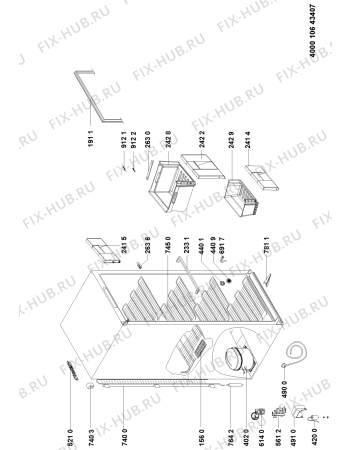 Схема №1 S27STRP2 с изображением Панель ящика для холодильника Whirlpool 481050261222