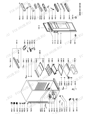 Схема №1 KRVA 3850/1/IN с изображением Блок питания для холодильной камеры Whirlpool 481245228756