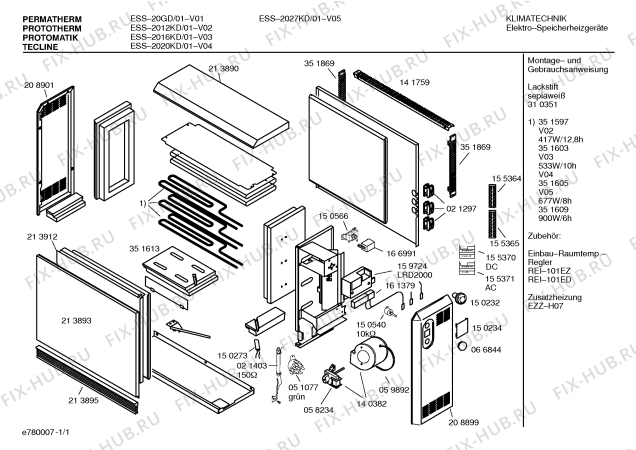 Схема №1 46/0050 VF550 с изображением Сопротивление для стиральной машины Bosch 00021403