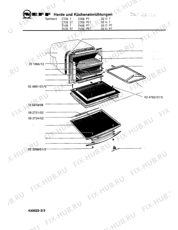 Схема №3 2306T с изображением Крышка для электропечи Bosch 00023774