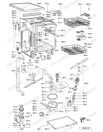 Схема №1 ADP 4415 WH с изображением Обшивка для посудомойки Whirlpool 481245372998