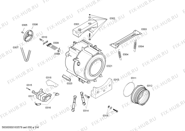 Схема №2 3TS949A с изображением Силовой модуль для стиралки Bosch 00674059