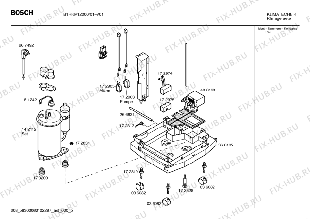 Взрыв-схема кондиционера Bosch B1RKM12000 - Схема узла 03