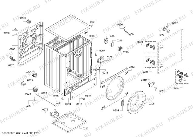 Схема №3 WK16D540HK с изображением Модуль управления для стиралки Siemens 00701517