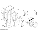 Схема №1 WTMC332RCN Nexxt 300 Series с изображением Передняя часть корпуса для электросушки Bosch 00246087