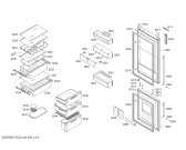 Схема №4 KG36NAI22 с изображением Дверь для холодильной камеры Siemens 00713711
