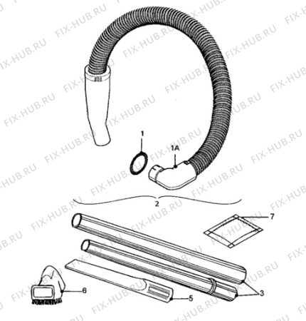 Взрыв-схема пылесоса Volta U1510 - Схема узла Hose