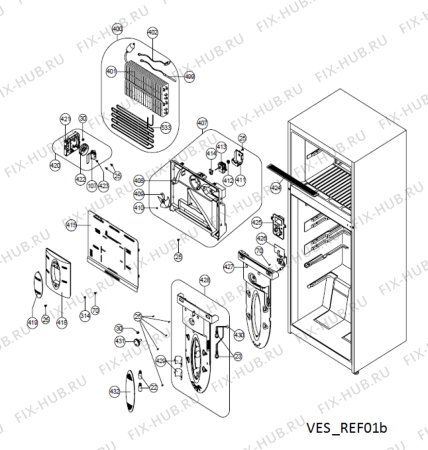 Схема №2 WTH4910 NFX с изображением Фиксатор для холодильной камеры Whirlpool 482000020602