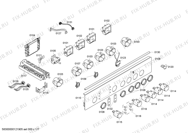 Схема №5 HLN652020S с изображением Стеклокерамика для плиты (духовки) Bosch 00476466