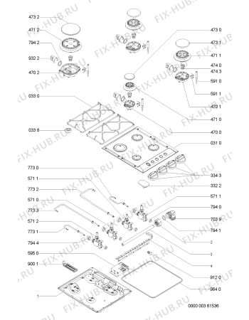 Схема №1 AKL700IX1 (F091787) с изображением Руководство для плиты (духовки) Indesit C00358259