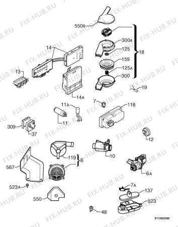 Взрыв-схема посудомоечной машины Privileg 041920_6937 - Схема узла Electrical equipment 268