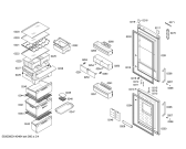 Схема №1 KG39NA74 с изображением Дверь морозильной камеры для холодильника Siemens 00683395