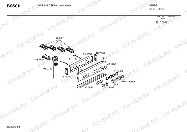 Схема №3 HN22327SK с изображением Противень для плиты (духовки) Siemens 00290332