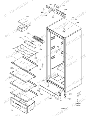 Взрыв-схема холодильника Hotpoint RL150G (F044382) - Схема узла