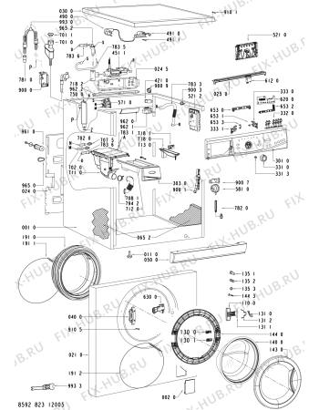 Схема №1 STEAM 1400 с изображением Обшивка для стиральной машины Whirlpool 481245310989