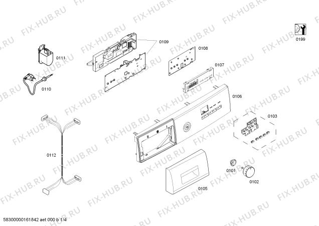 Схема №2 WM08E1R80W IQ100 6.5kg с изображением Ручка для стиралки Siemens 00654866