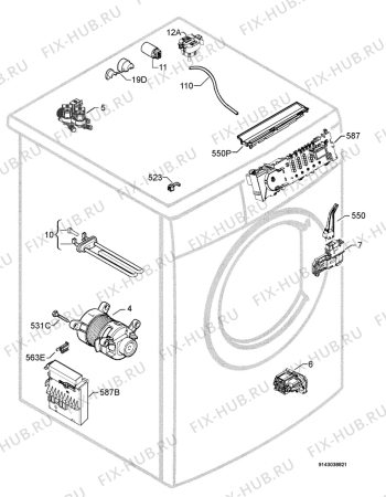 Взрыв-схема стиральной машины Aeg Electrolux L66841 - Схема узла Electrical equipment 268