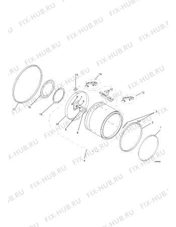 Взрыв-схема стиральной машины Electrolux WTA/LI - Схема узла Tub and drum