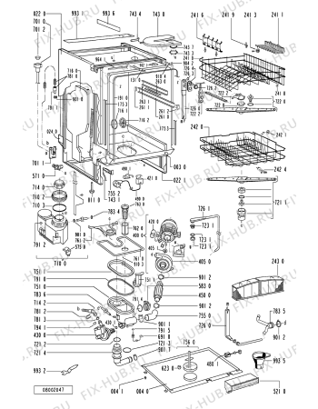 Схема №1 CW 492 B с изображением Модуль (плата) управления для посудомоечной машины Whirlpool 481221478585