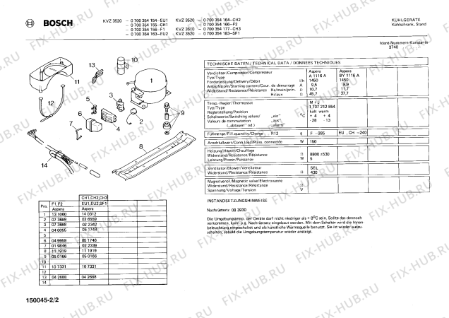 Взрыв-схема холодильника Bosch 0700354177 KVZ3510 - Схема узла 02