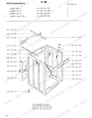 Взрыв-схема стиральной машины Aeg LAVCARAT 908 W - Схема узла Section5