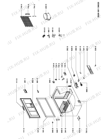 Схема №1 AFG 524-C/H с изображением Преобразователь Whirlpool 481212158127