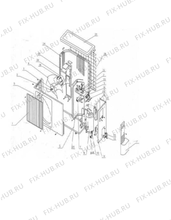 Схема №1 CP 305 AU с изображением Рукоятка для кондиционера DELONGHI GR26233433