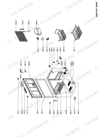 Схема №1 AFG 603 DGT с изображением Сенсорная панель для холодильника Whirlpool 481245228144