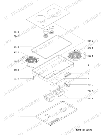 Схема №1 CKH4211 (F091799) с изображением Затычка для плиты (духовки) Indesit C00328195