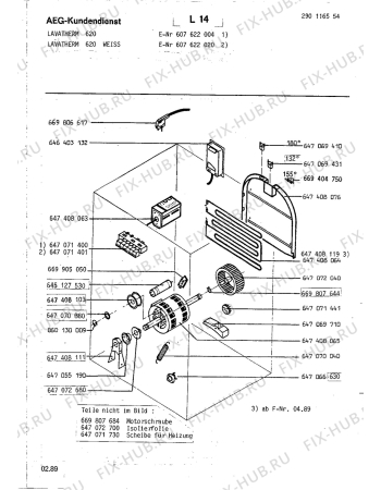 Схема №1 LTH630 с изображением Запчасть для стиральной машины Aeg 8996470714016