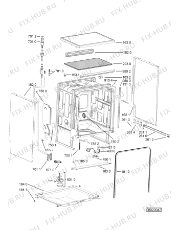 Схема №3 GSFK 5240 DI WS с изображением Модуль (плата) управления для посудомоечной машины Whirlpool 480140102986