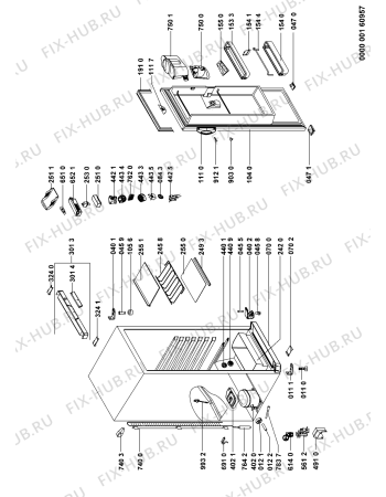 Схема №1 ARC185AQUA (F091208) с изображением Дверка для холодильника Indesit C00329593