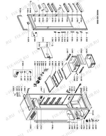 Схема №1 831.2.12 с изображением Дверца для холодильной камеры Whirlpool 481241820145