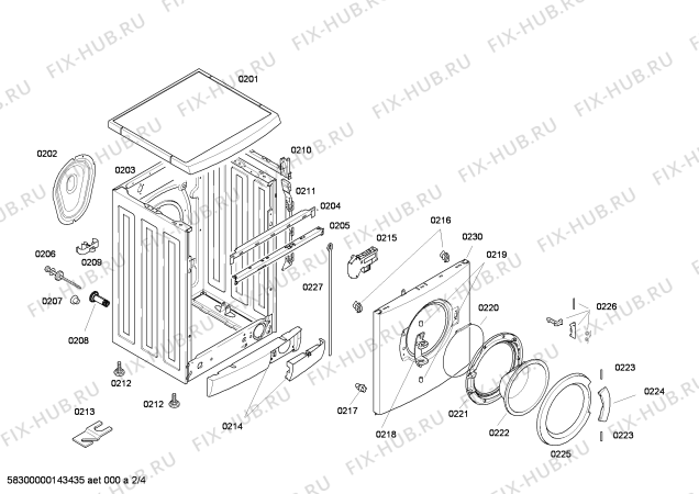 Схема №2 WAE24443BY Maxx 7 VarioPerfect с изображением Силовой модуль для стиральной машины Bosch 00676463