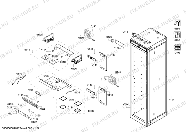 Схема №1 RW414261 с изображением Модуль управления для холодильника Bosch 00709185