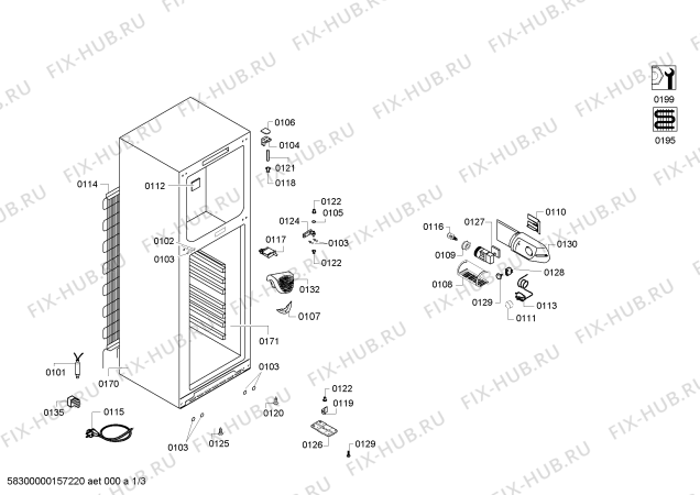 Схема №2 P1KVT2900A с изображением Дверь морозильной камеры для холодильника Bosch 00710652