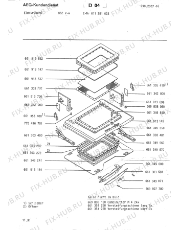 Взрыв-схема плиты (духовки) Aeg 862V-W - Схема узла Section4