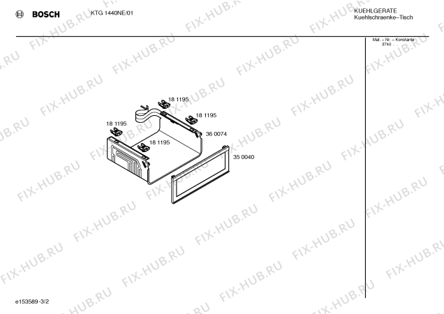 Взрыв-схема холодильника Bosch KTG1440NE - Схема узла 02