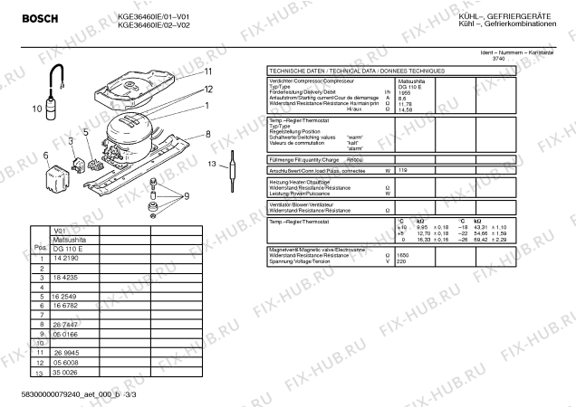 Взрыв-схема холодильника Bosch KGE36460IE - Схема узла 03