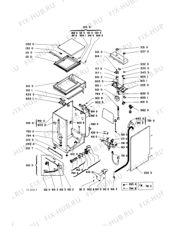 Схема №1 AWG442/WP с изображением Тумблер для стиралки Whirlpool 481927328423