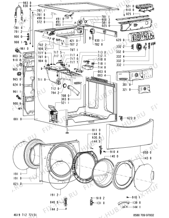 Схема №2 709 WT/GT с изображением Запчасть для стиральной машины Whirlpool 481221479628