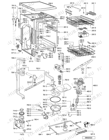Схема №1 GSF 1471 WS с изображением Обшивка для электропосудомоечной машины Whirlpool 481245371429