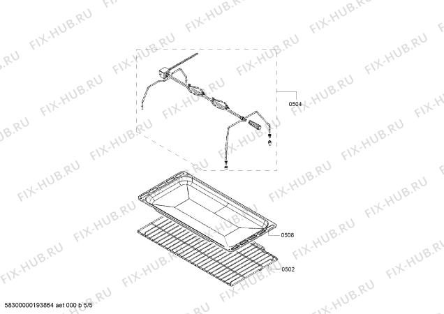 Схема №2 HSG736257I с изображением Крепеж для плиты (духовки) Bosch 10000415