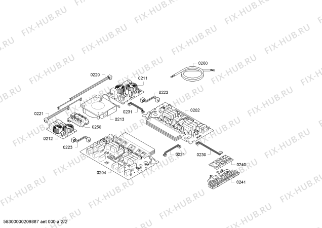 Взрыв-схема плиты (духовки) Bosch PXE675BB1E - Схема узла 02